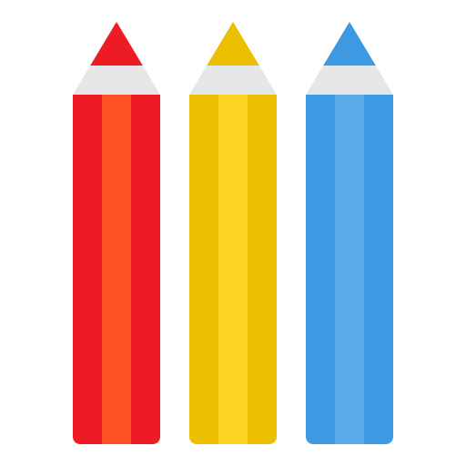 Color pencils itim2101 Flat icon