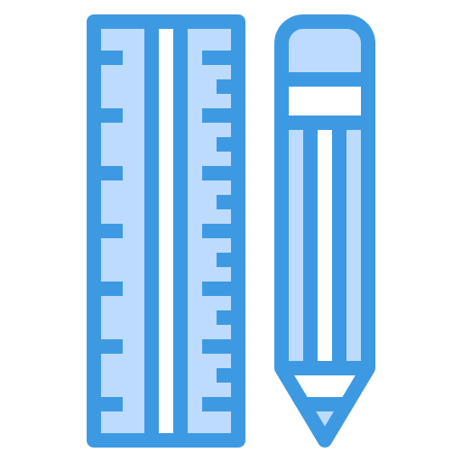 crayon et règle itim2101 Blue Icône