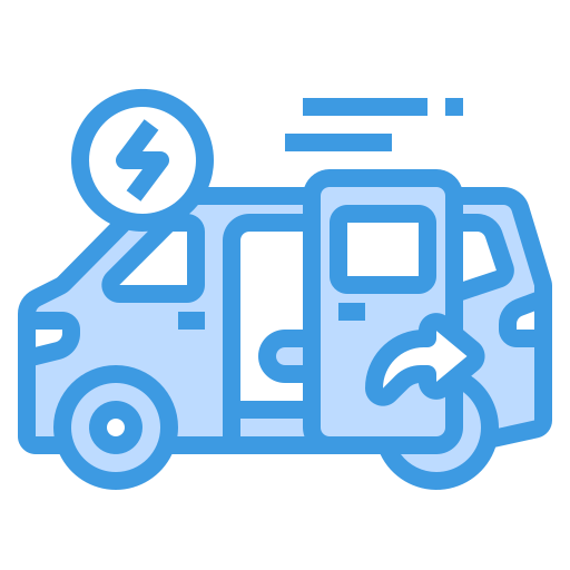 Van car itim2101 Blue icon