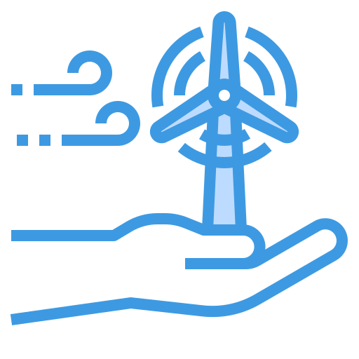 windkraftanlage itim2101 Blue icon