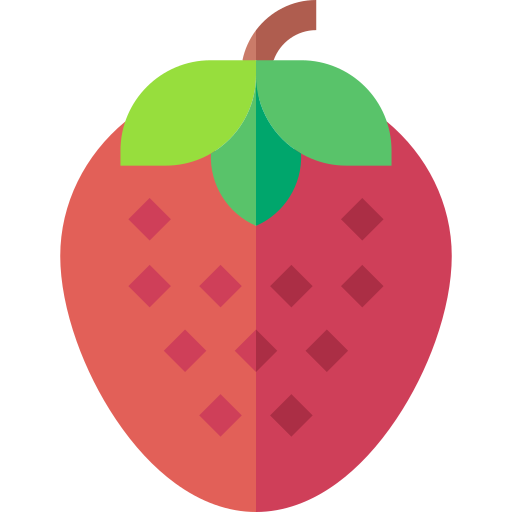 fraise Basic Straight Flat Icône