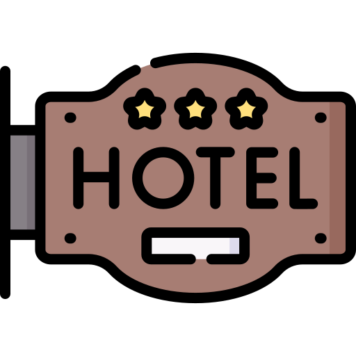 Hotel sign Special Lineal color icon