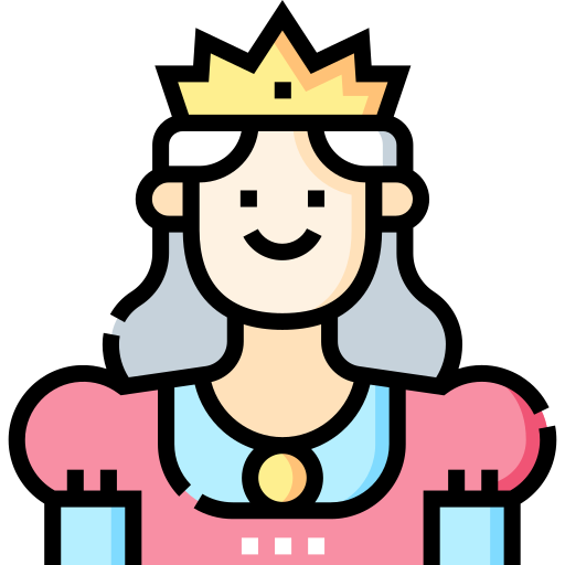 퀸 Detailed Straight Lineal color icon