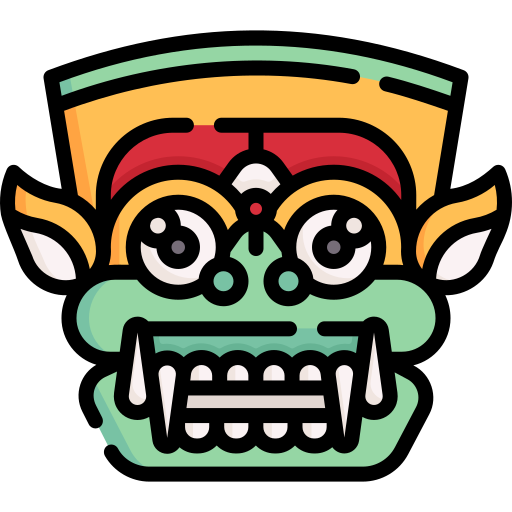 máscara de barong Special Lineal color icono