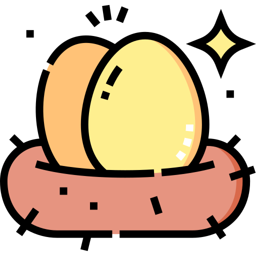 Золотое яйцо Detailed Straight Lineal color иконка