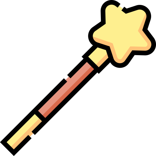 Magic wand Detailed Straight Lineal color icon