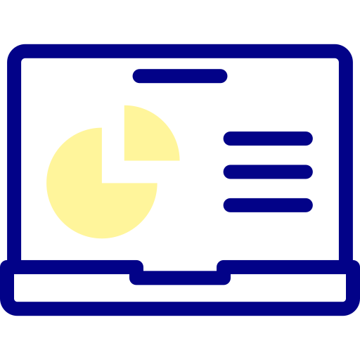 Pie chart Detailed Mixed Lineal color icon