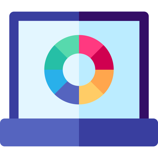 círculo de color Basic Rounded Flat icono