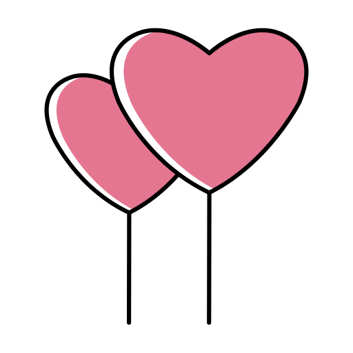 Heart balloon Generic Thin Outline Color icon