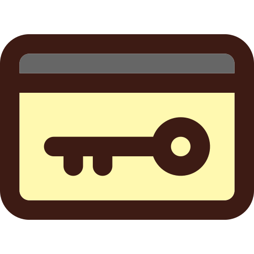 clave de la tarjeta Generic Outline Color icono