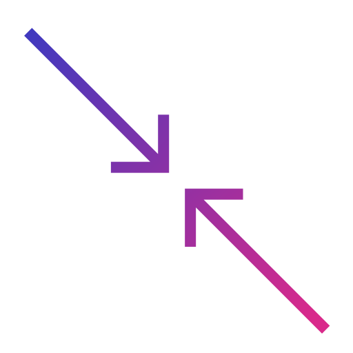 freccia diagonale Generic Gradient icona