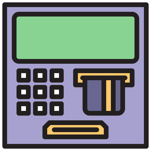 geldautomaat Toempong Lineal color icoon