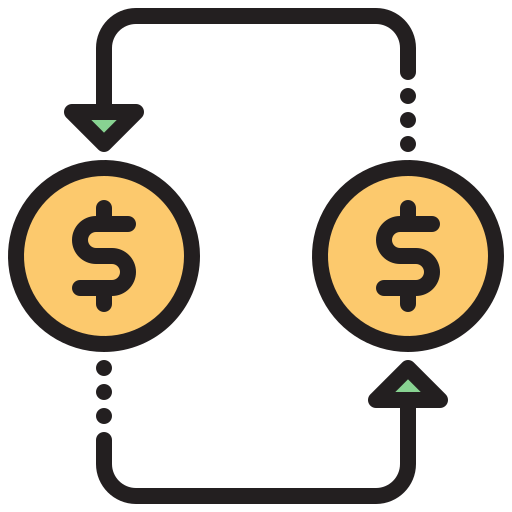 Money exchange Toempong Lineal color icon