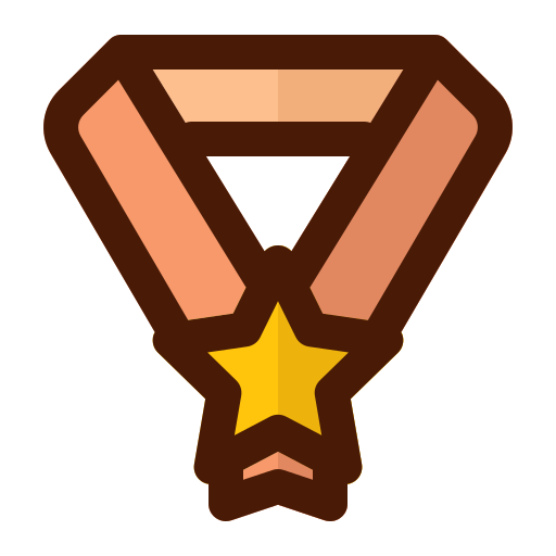 Medal Generic Outline Color icon