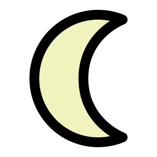 luna Generic Outline Color icono