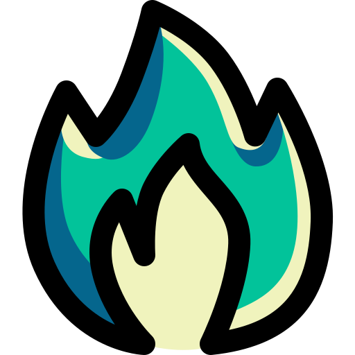 Flame Generic Outline Color icon