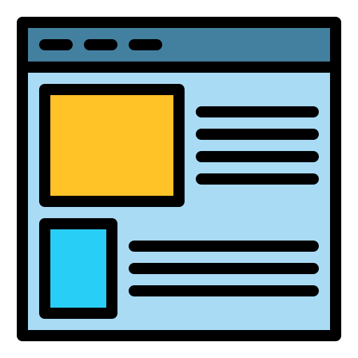 Page layout Generic Outline Color icon
