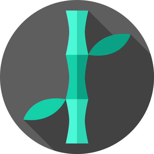bambú Flat Circular Flat icono