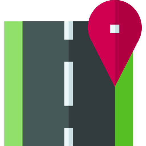 route Basic Straight Flat icoon