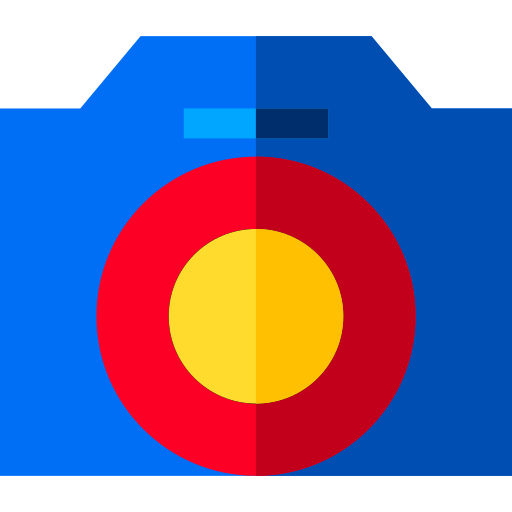 Photo camera Basic Straight Flat icon