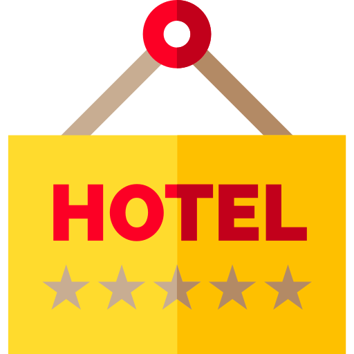 hotel Basic Straight Flat icoon