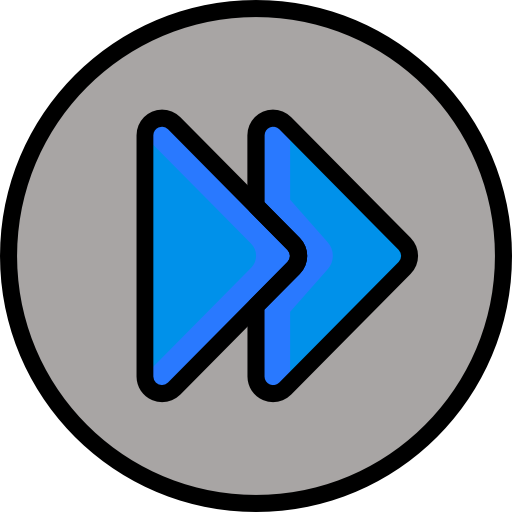 Fast forward Basic Mixture Lineal color icon