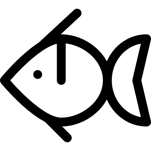 Золотая рыбка Basic Rounded Lineal иконка
