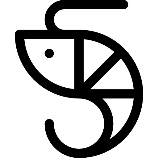 gambero Basic Rounded Lineal icona