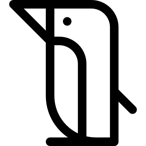 pinguino Basic Rounded Lineal icona