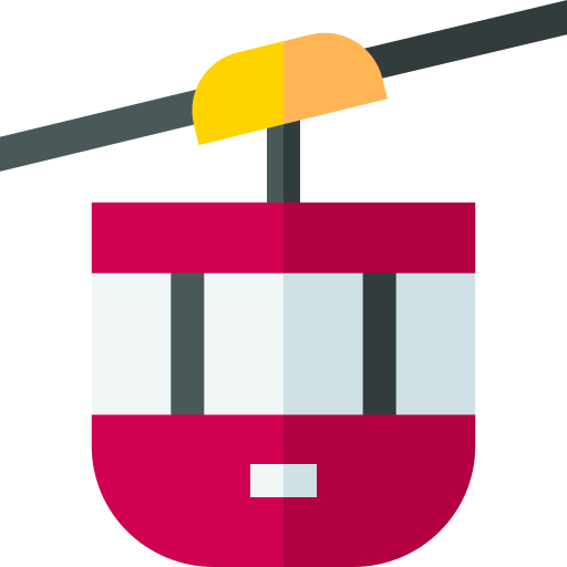 Cableway Basic Straight Flat icon