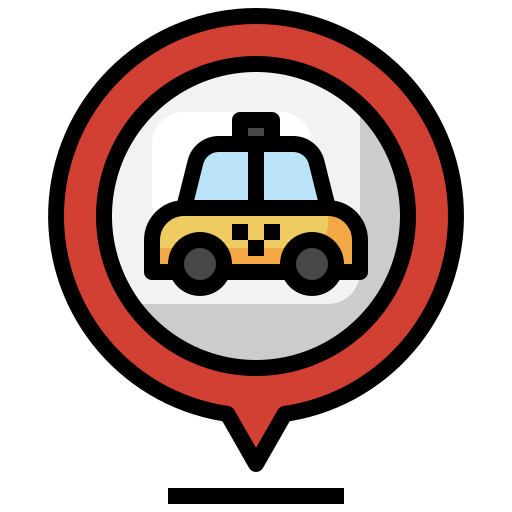 taxi Surang Lineal Color icon