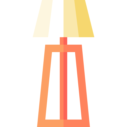 lámpara de piso Basic Straight Flat icono