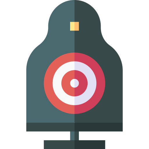 Shooting target Basic Straight Flat icon