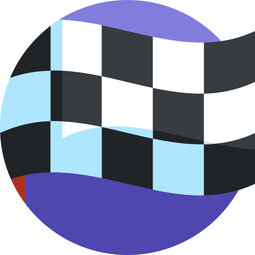bandera de acabado Detailed Flat Circular Flat icono