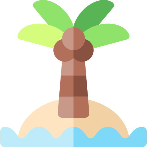 섬 Basic Rounded Flat icon