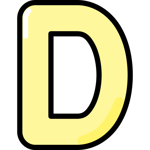 litera d Generic Outline Color ikona