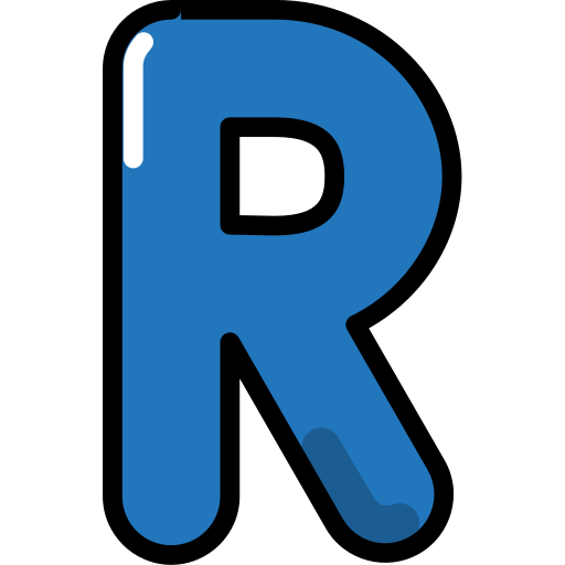 文字r Generic Outline Color icon