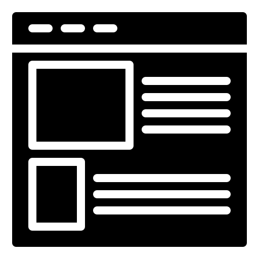 układ strony Generic Glyph ikona