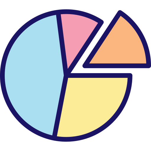 gráfico de torta Generic Outline Color icono
