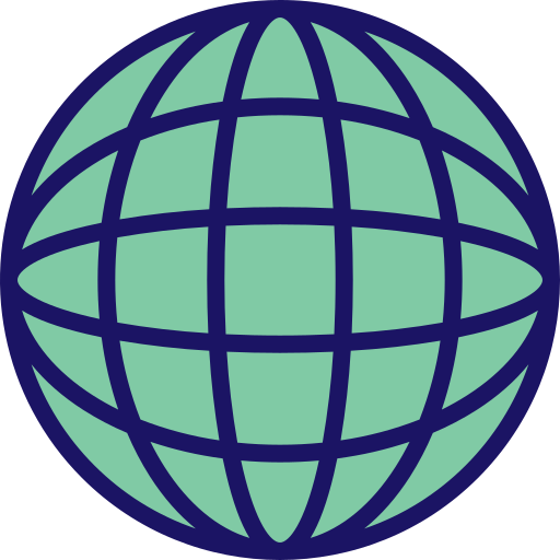 globo terraqueo Generic Outline Color icono