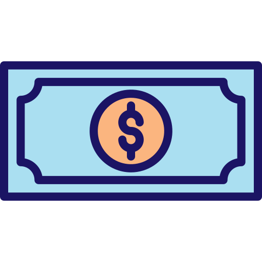 banconota Generic Outline Color icona