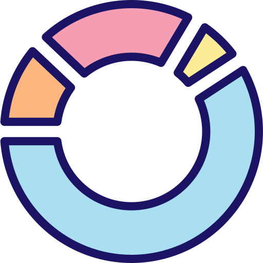 gráfico de torta Generic Outline Color icono