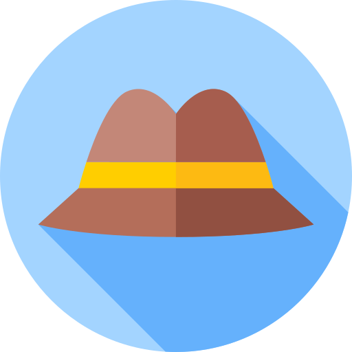 Шляпа fedora Flat Circular Flat иконка