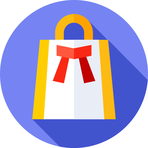 Gift bag Flat Circular Flat icon