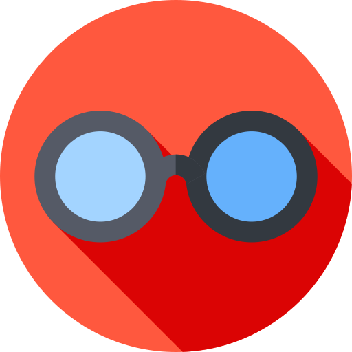 occhiali Flat Circular Flat icona