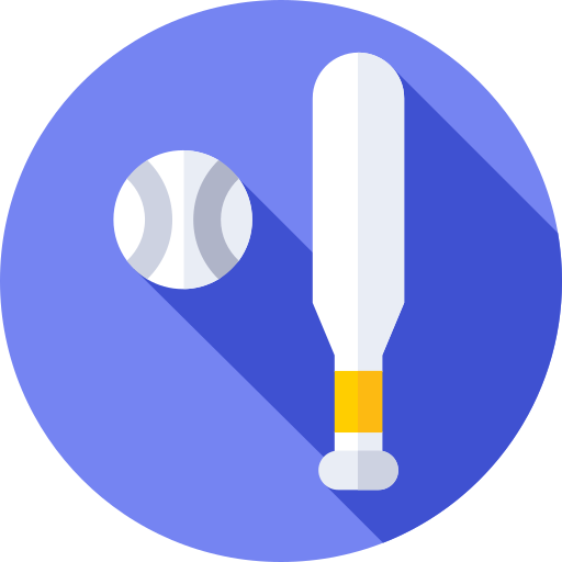 Baseball bat Flat Circular Flat icon