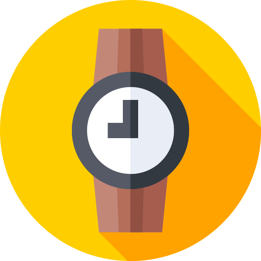 zegarek na rękę Flat Circular Flat ikona