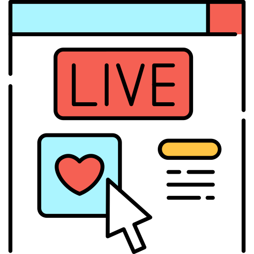 live-streaming Generic Outline Color icon