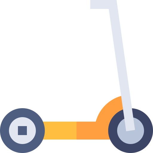 scooter électrique Basic Straight Flat Icône