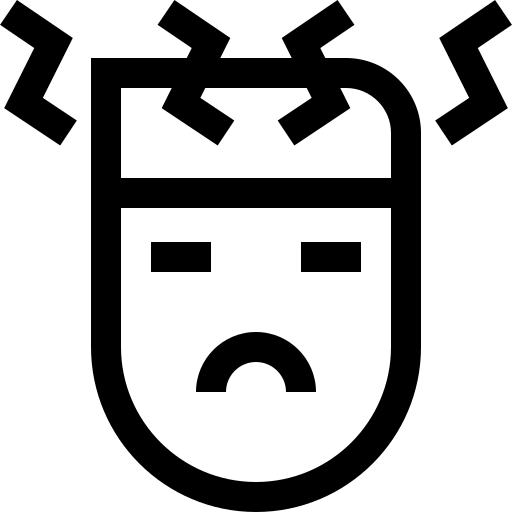 hoofdpijn Basic Straight Lineal icoon